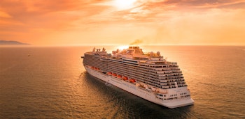 cruise ship sunset