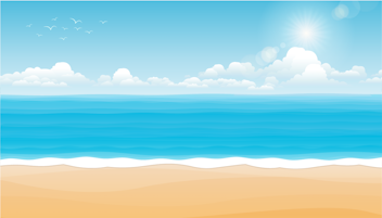 Illustration of ocean beach