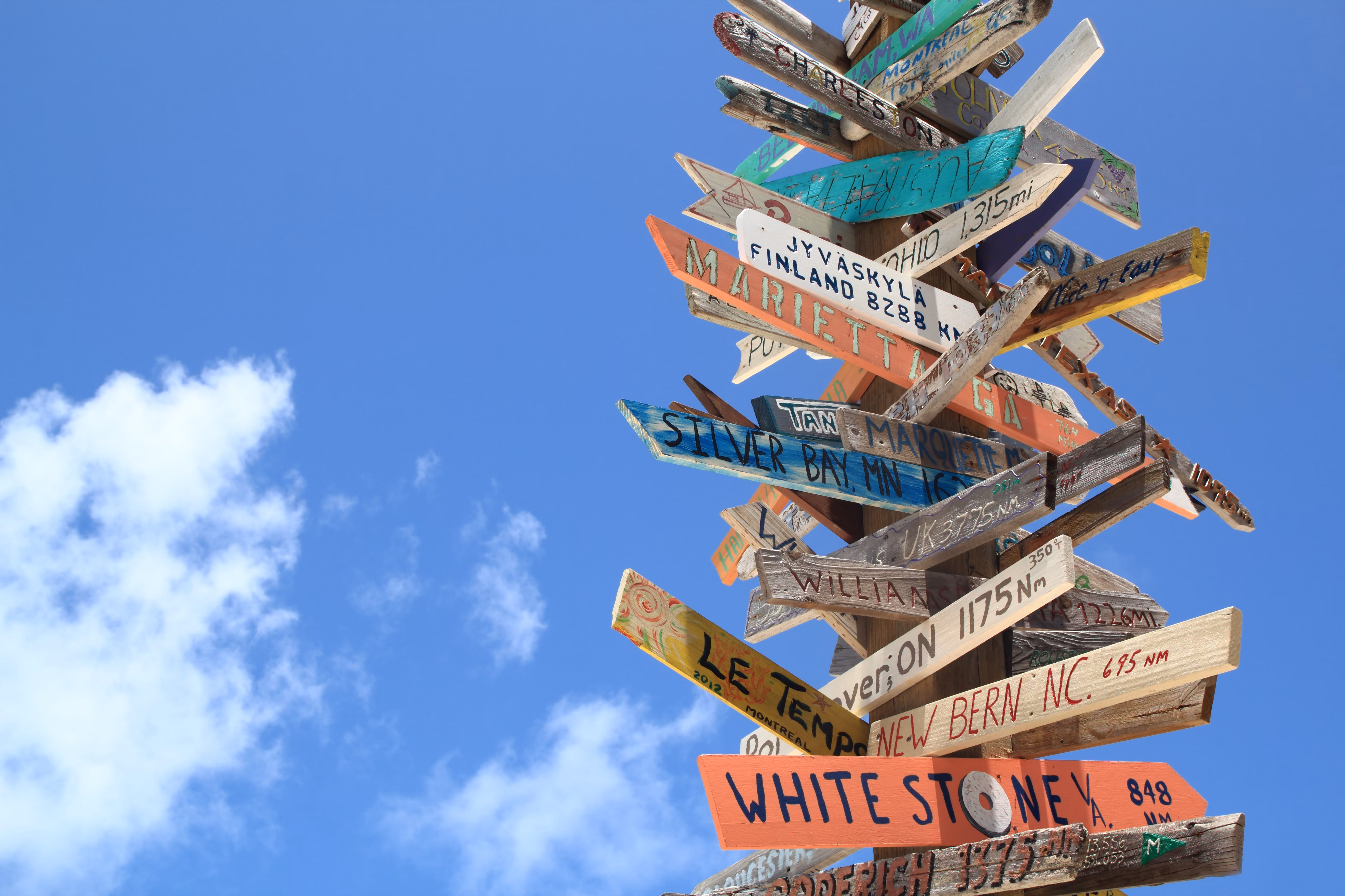 travel sign stocking, Exuma, Bahamas