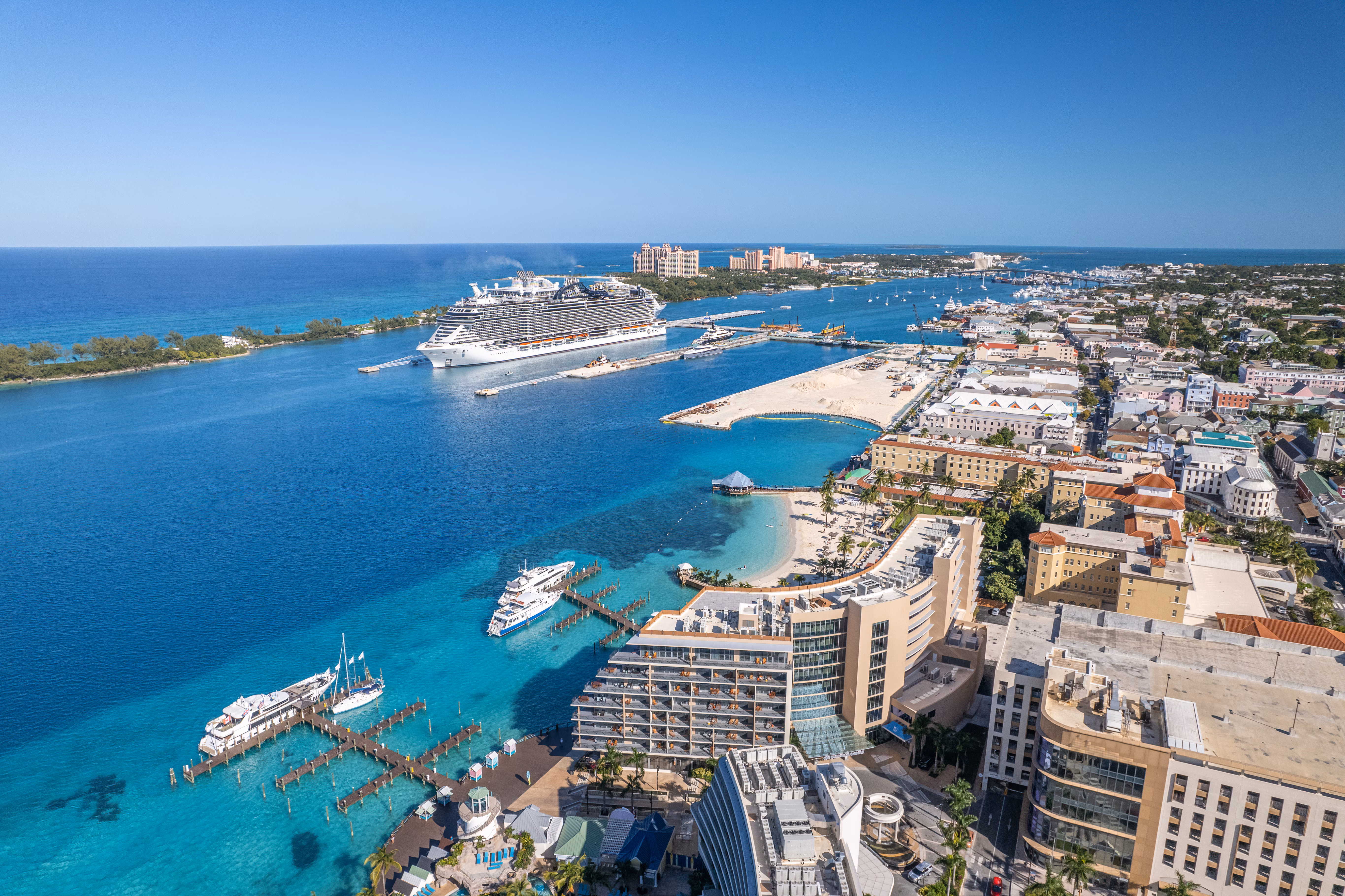 Nassau City downtown area, Bahamas