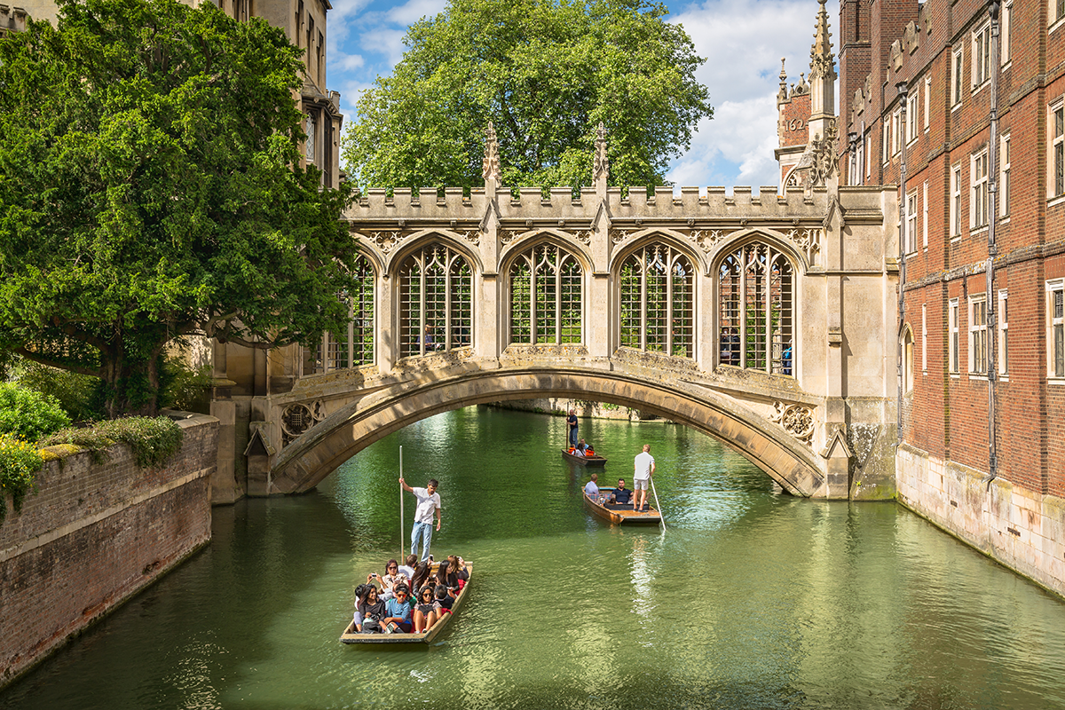 Punting on river in Cambridge