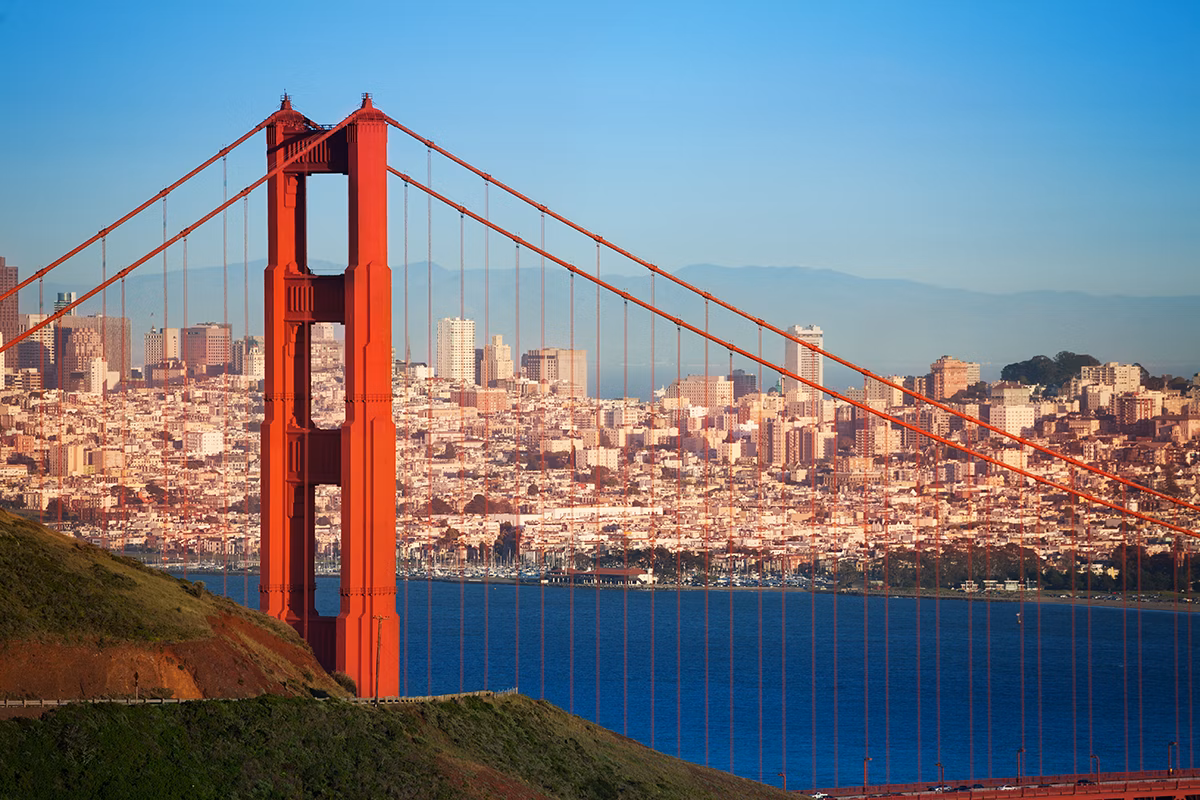 Golden Gate Bridge and San Francisco skyline