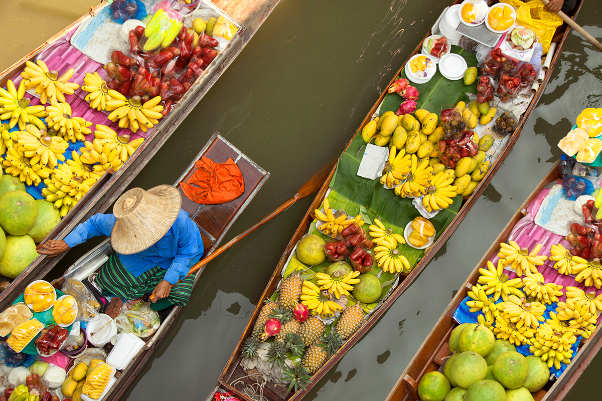 Floating market in Bangkok