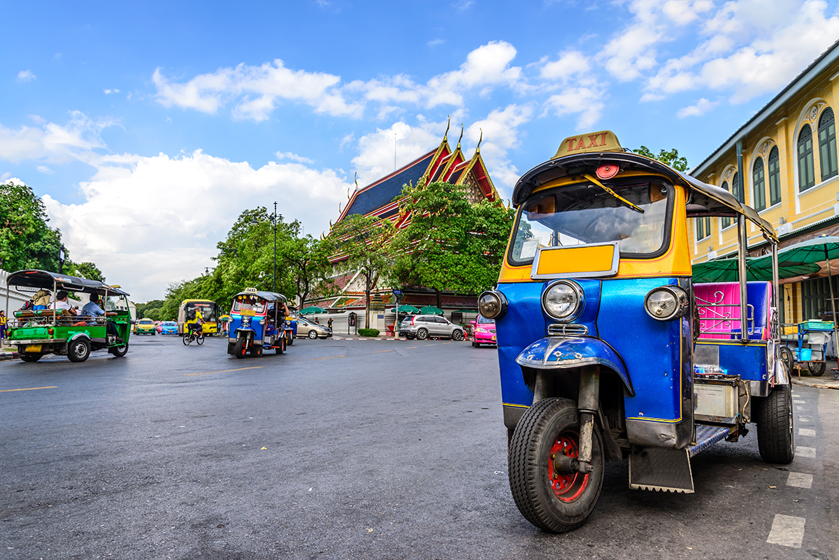 Taxi in the streets of Bangkok