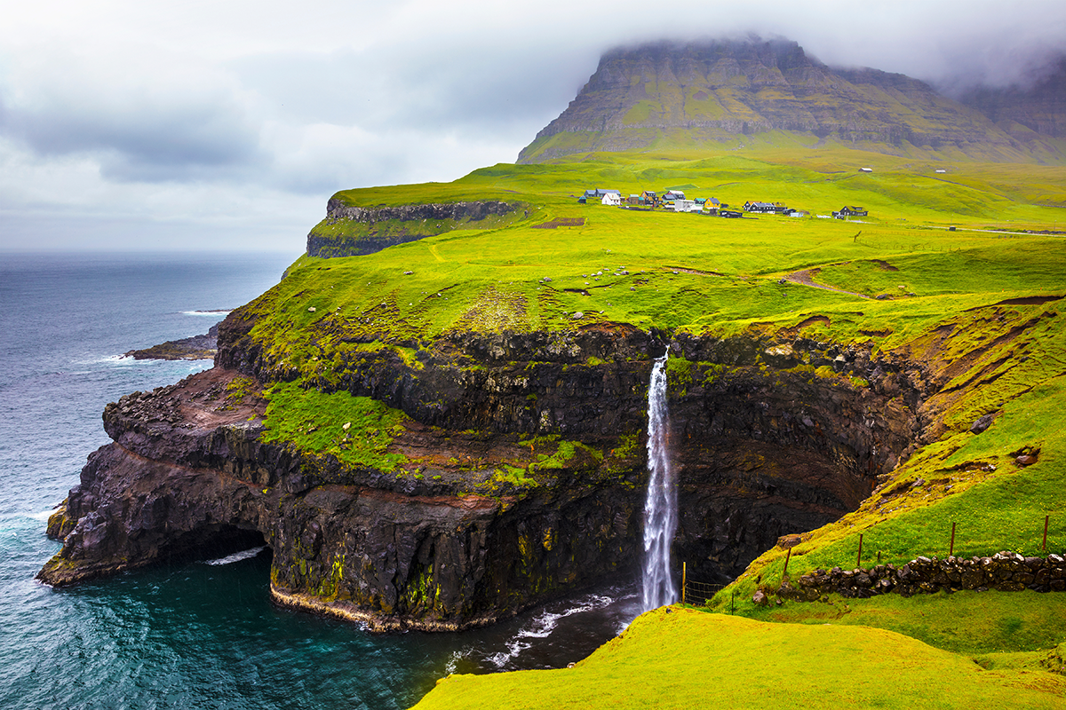 Waterfall at Faroe Islands